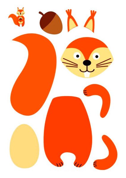 Аппликация Белочка