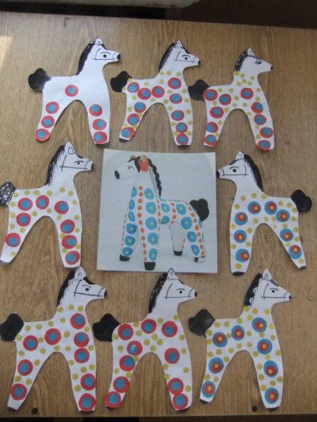 Лепка Дымковская игрушка 2 младшая группа