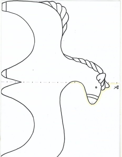 Дымковская игрушка трафарет