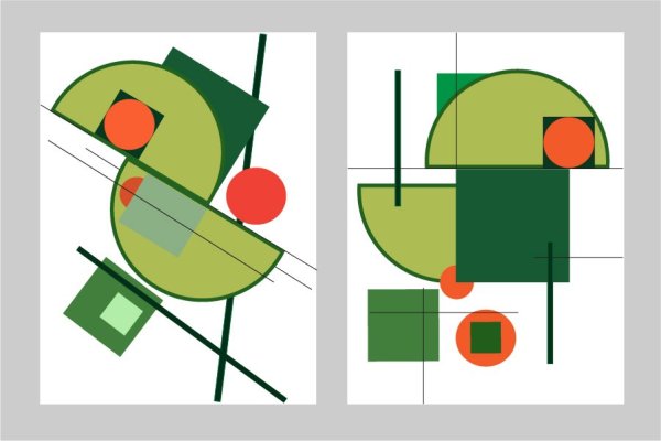 Композиция из геометрических фигур