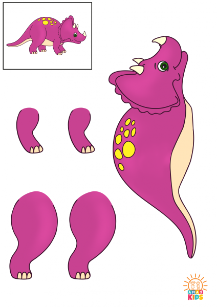 Аппликации динозавры малышам