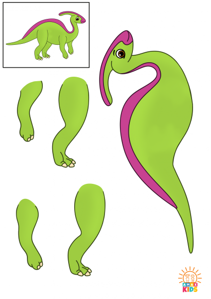 Динозавр аппликация для детей