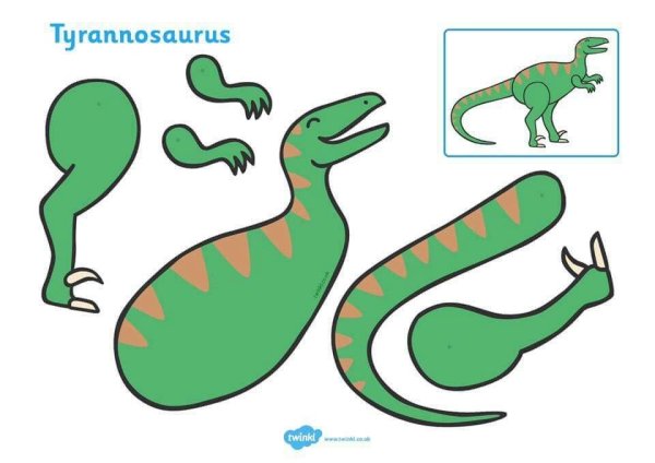 Аппликация динозавр