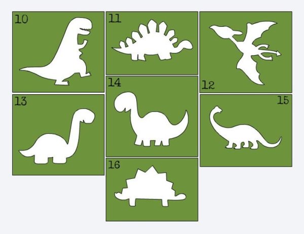 Динозавры для вырезания