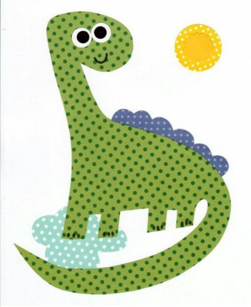 Динозавр аппликация для детей