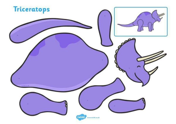 Динозавр аппликация для детей