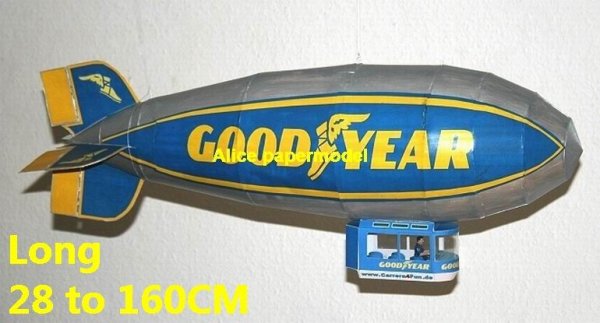 Модель дирижабля из бумаги