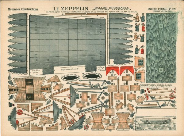 Модель из картона дирижабль