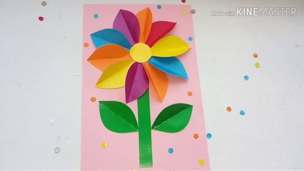 Аппликация цветы из цветной бумаги для детей