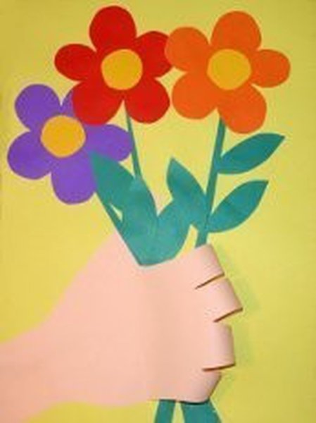 Аппликация подарок бабушке