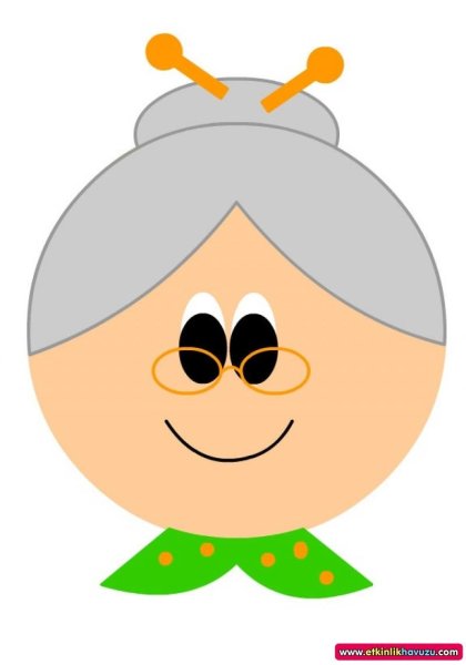 Мордашки бабушек и дедушек для поделок