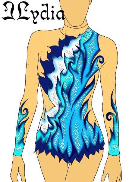 Эскиз купальника для синхронного плавания