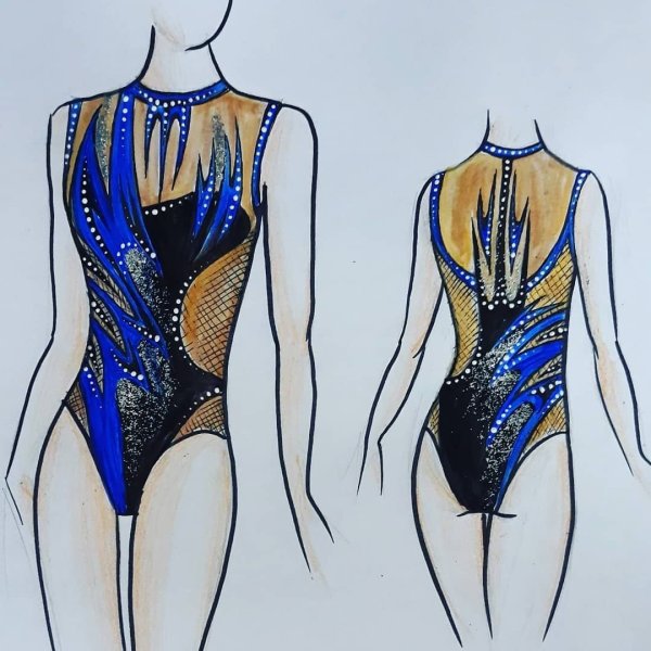 Эскизы купальников для гимнастики