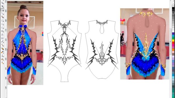 Лекало купальника для художественной гимнастики