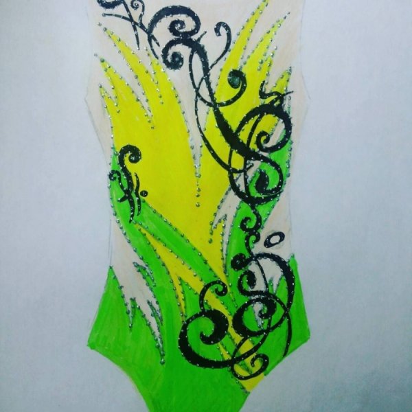 Узоры для купальников для художественной гимнастики трафарет