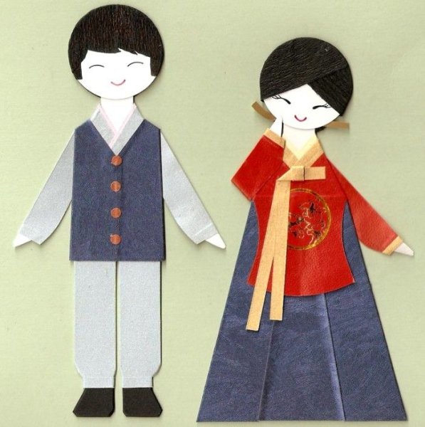 Аппликация народный костюм