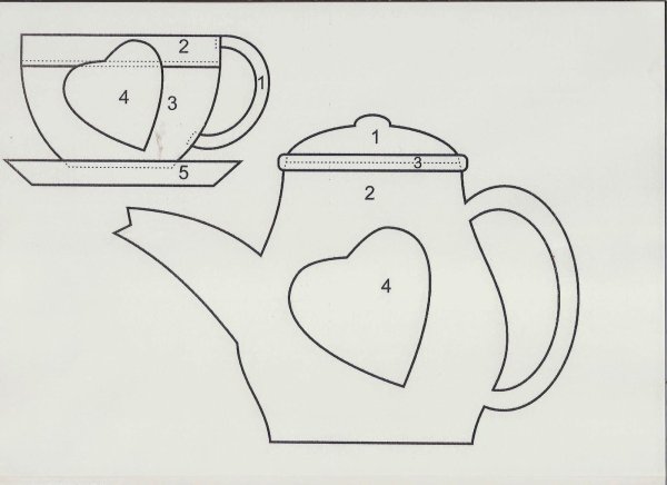 Аппликация чайник