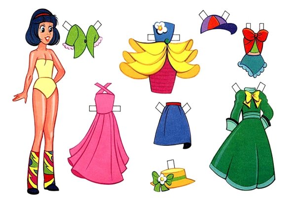 Бумажные куклы садежда