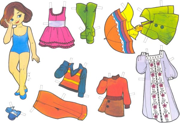 Бумажные куклы с одеждой