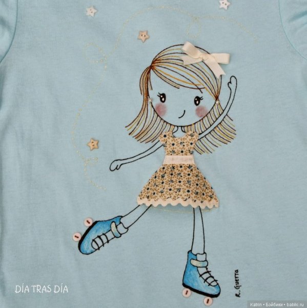 Аппликация девочки с одеждой