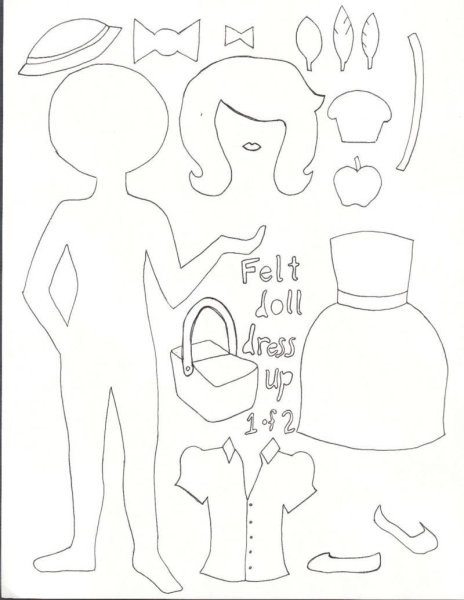 Трафарет куклы