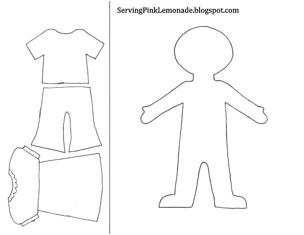 Кукла трафарет для одежды