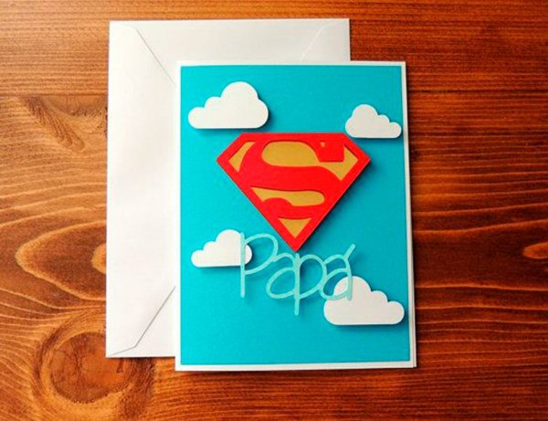 Открытка для папы своими руками