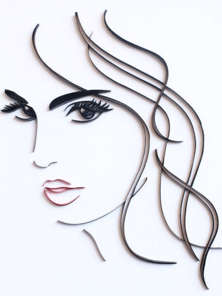 Силуэт лица девушки