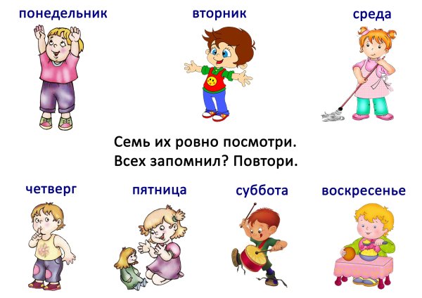 Дни недели картинки