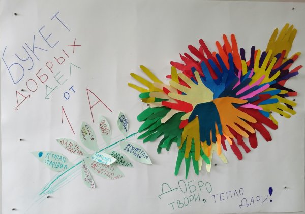 Плакат из детских ладошек