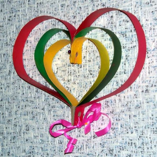 Сердце поделка в детском саду