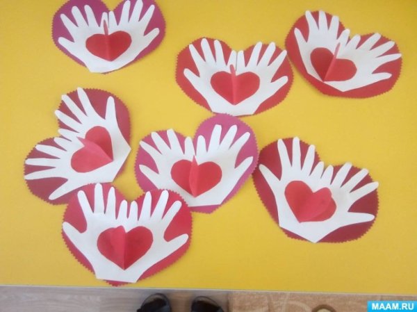 Валентинки в детском саду средняя группа