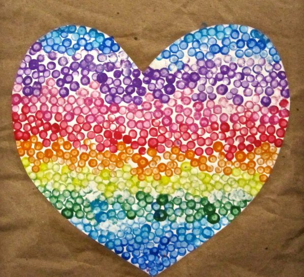 Рисование валентинки в детском саду