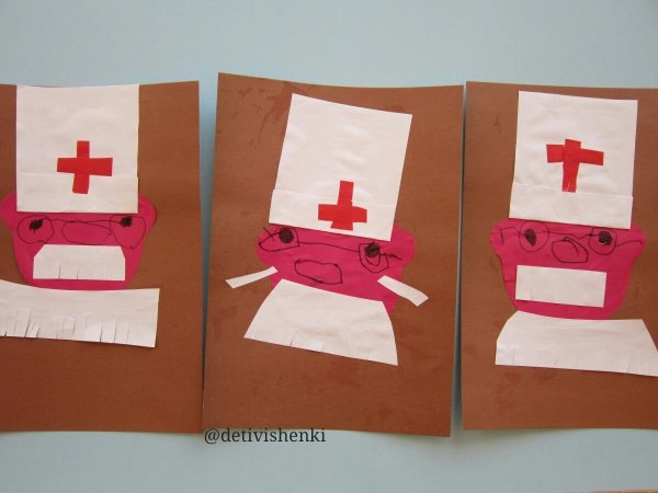 Аппликация в средней группе на тему профессии