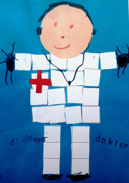 Аппликация врач старшая группа