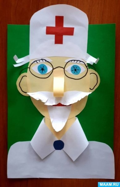 Аппликация доктор Айболит подготовительная группа