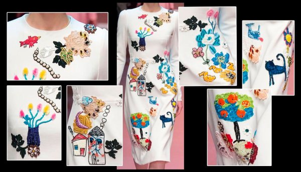 Дольче Габбана вышивка в одежде