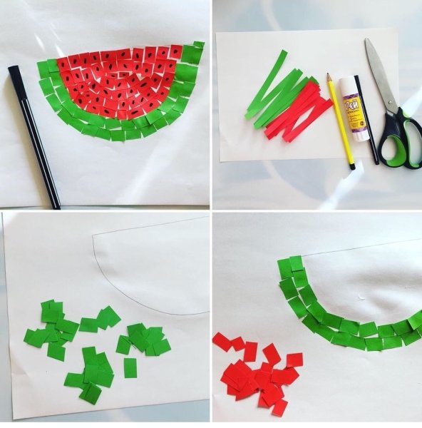 Долька арбуза из бумаги