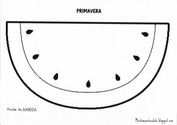 Арбуз раскраска