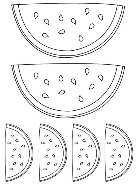 Арбуз раскраска
