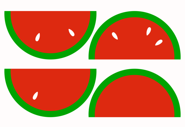 Шаблон арбуза для аппликации