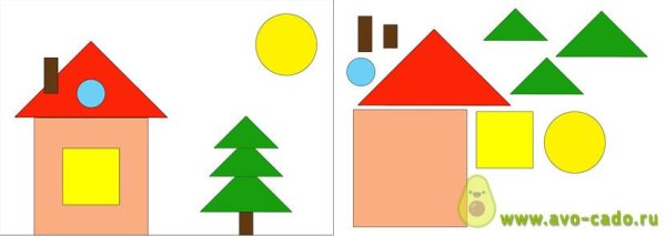 Аппликация геометрические фигуры