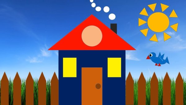 Домик аппликация для детей