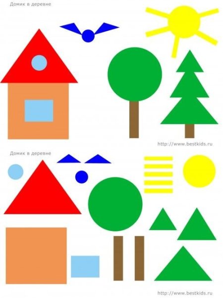 Аппликация из геометрических фигур