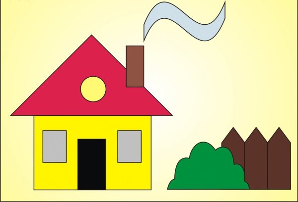 Дом аппликация для детей