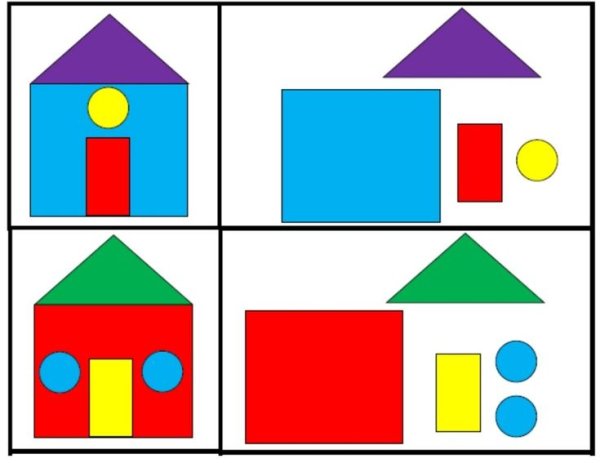 Домик из фигур