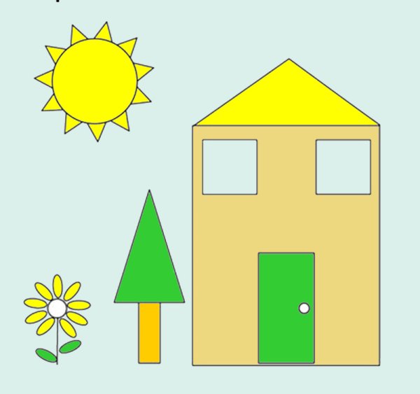 Аппликация домик