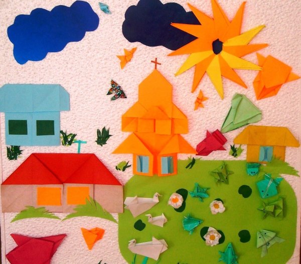 Аппликация из бумаги