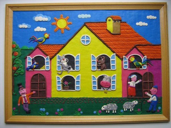 Аппликация домик