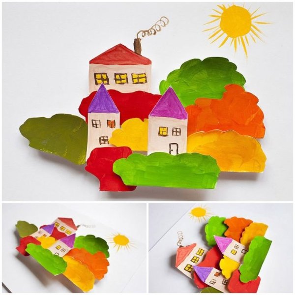 Объемные аппликации для детей